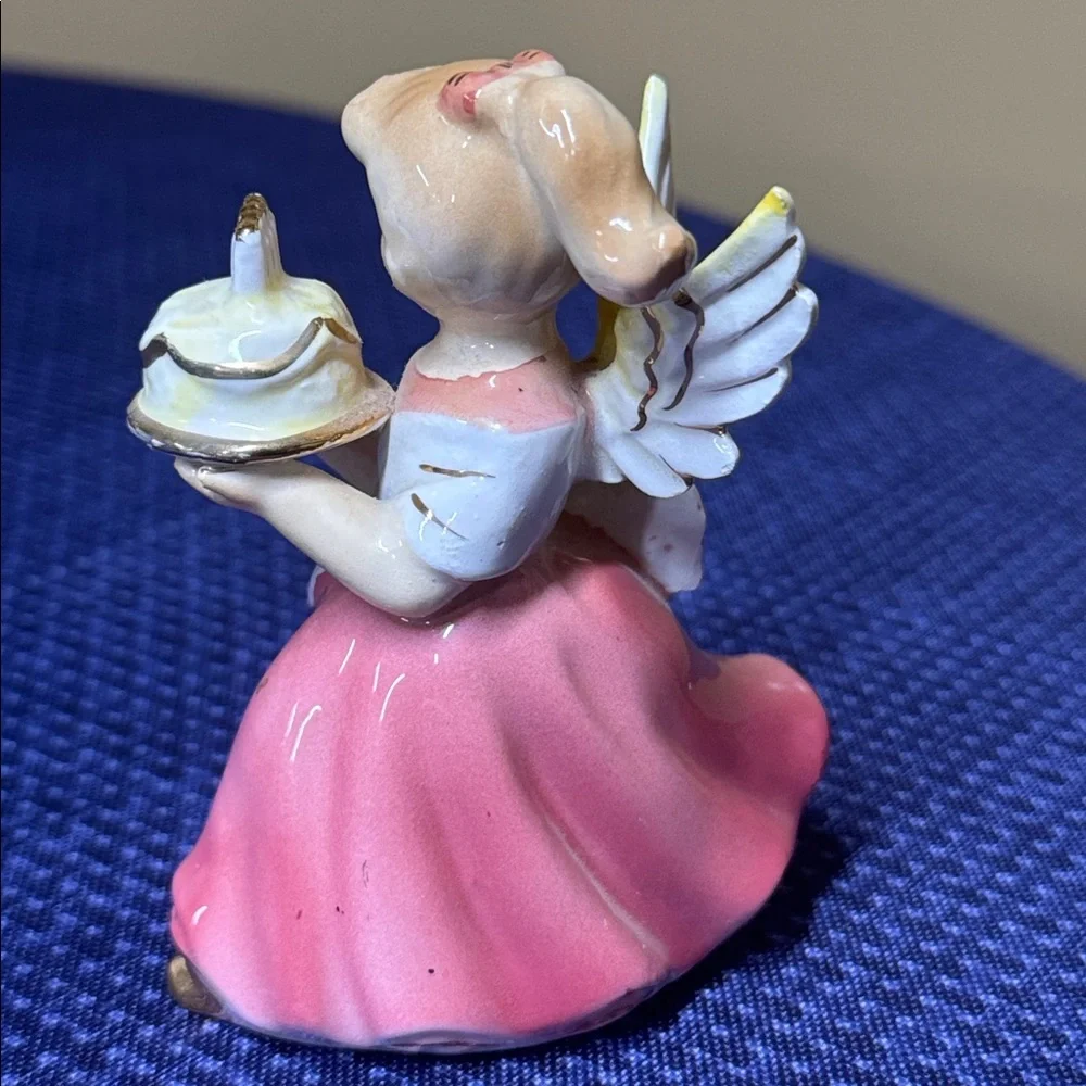Lenwile Ardalt Happy Birthday Angel Figurine Japan 6821 4.25” tall